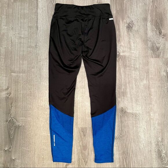 Danskin Black & Blue Colorblock Athletic Workout Fitted Leggings | Small | Great - Picture 3 of 4